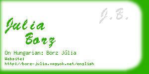 julia borz business card