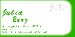 julia borz business card